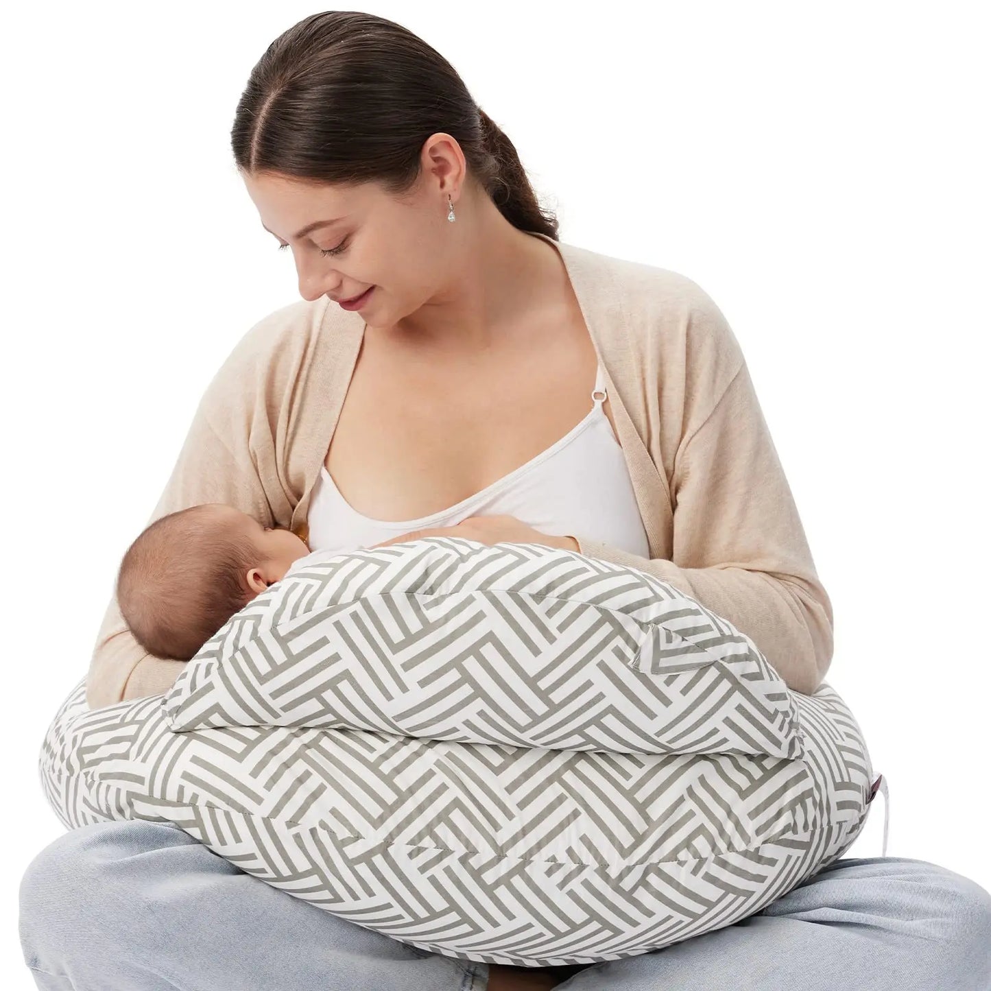 Babynestia hands-free nursing and breastfeeding support pillow