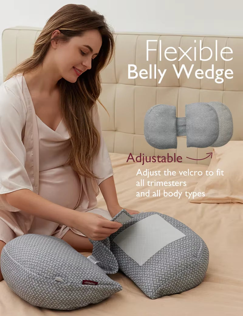 Babynestia cooling pregnancy wedge support pillow