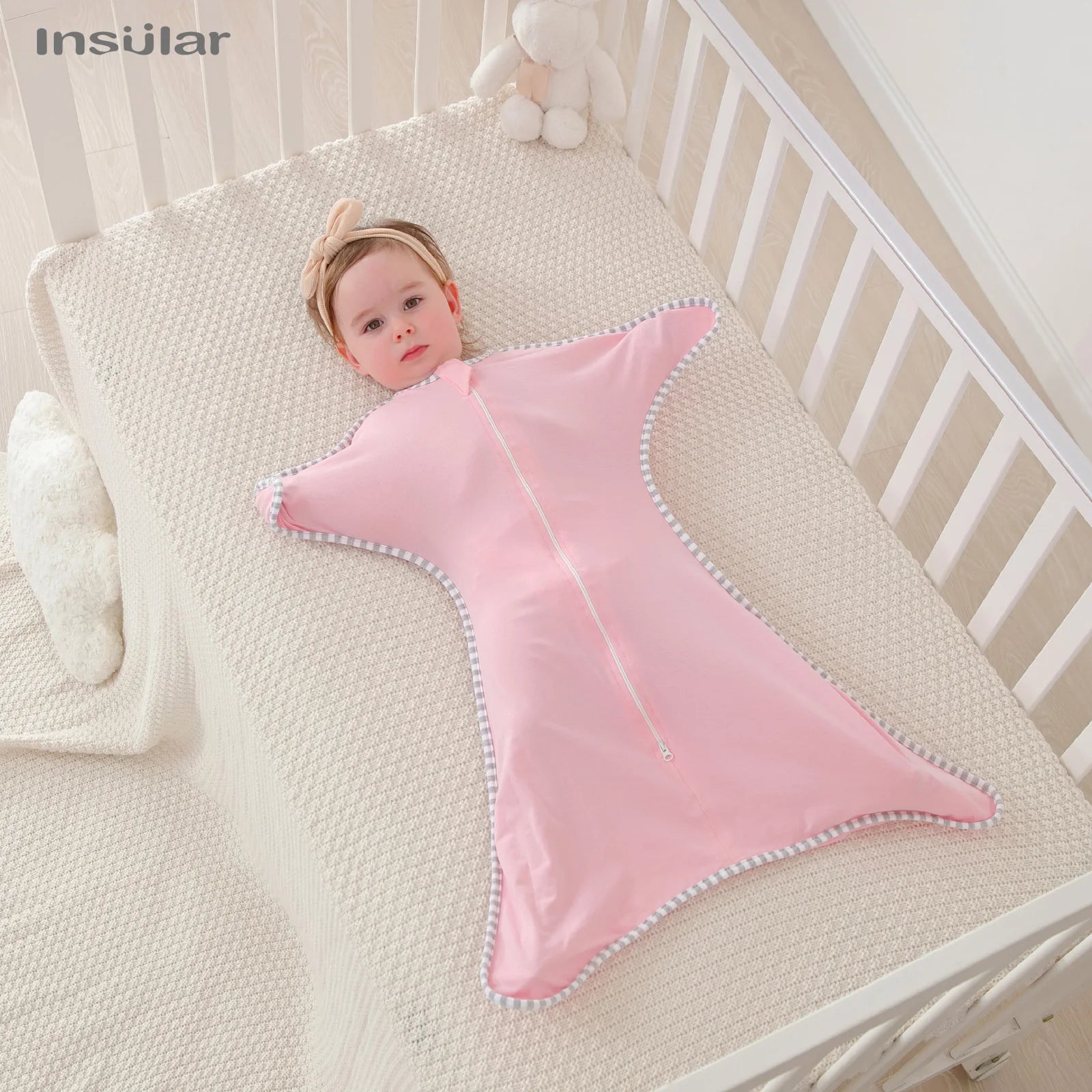 Babynestia anti-startle cotton newborn swaddle blanket