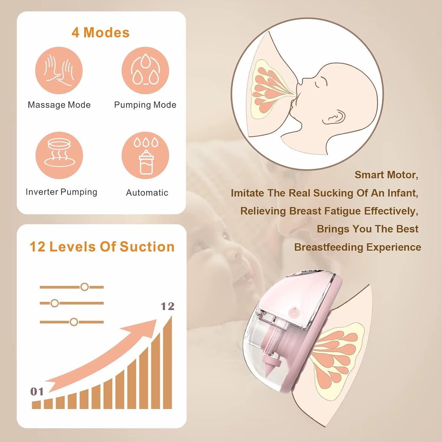 Babynestia smart wearable breast pump