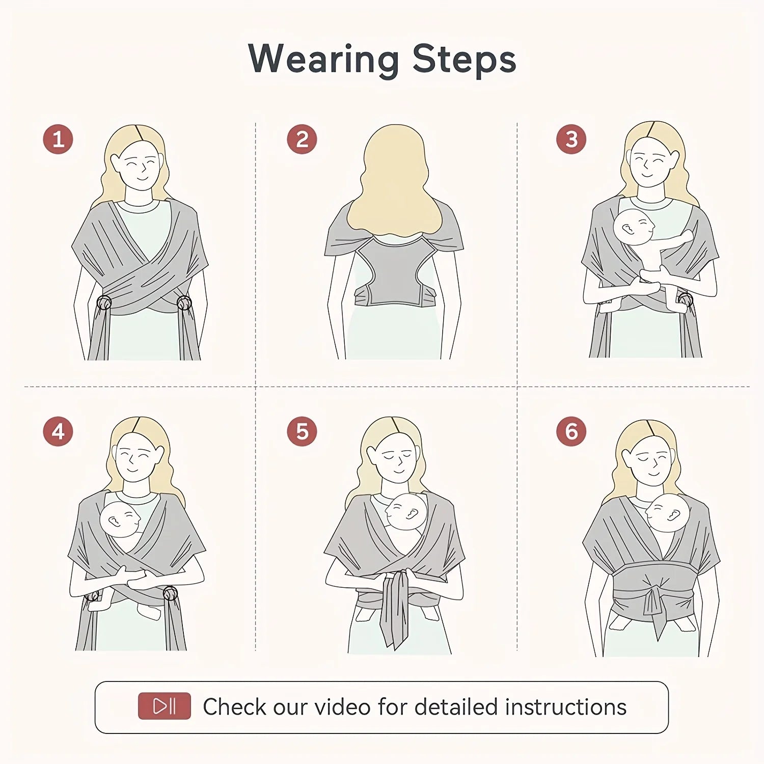 Babynestia stretchy newborn baby wrap carrier