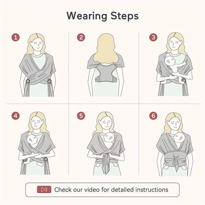 Babynestia stretchy newborn baby wrap carrier