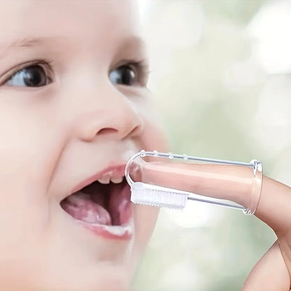 Babynestia soft baby finger toothbrush with case
