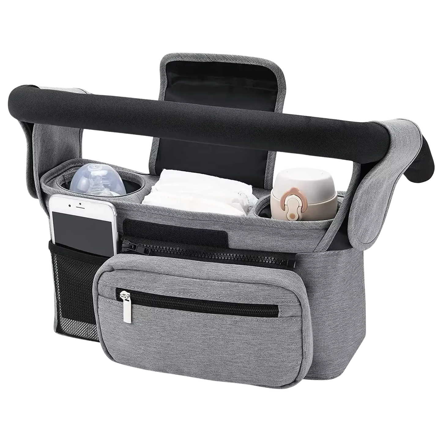 Babynestia large stroller organizer and hanging diaper bag
