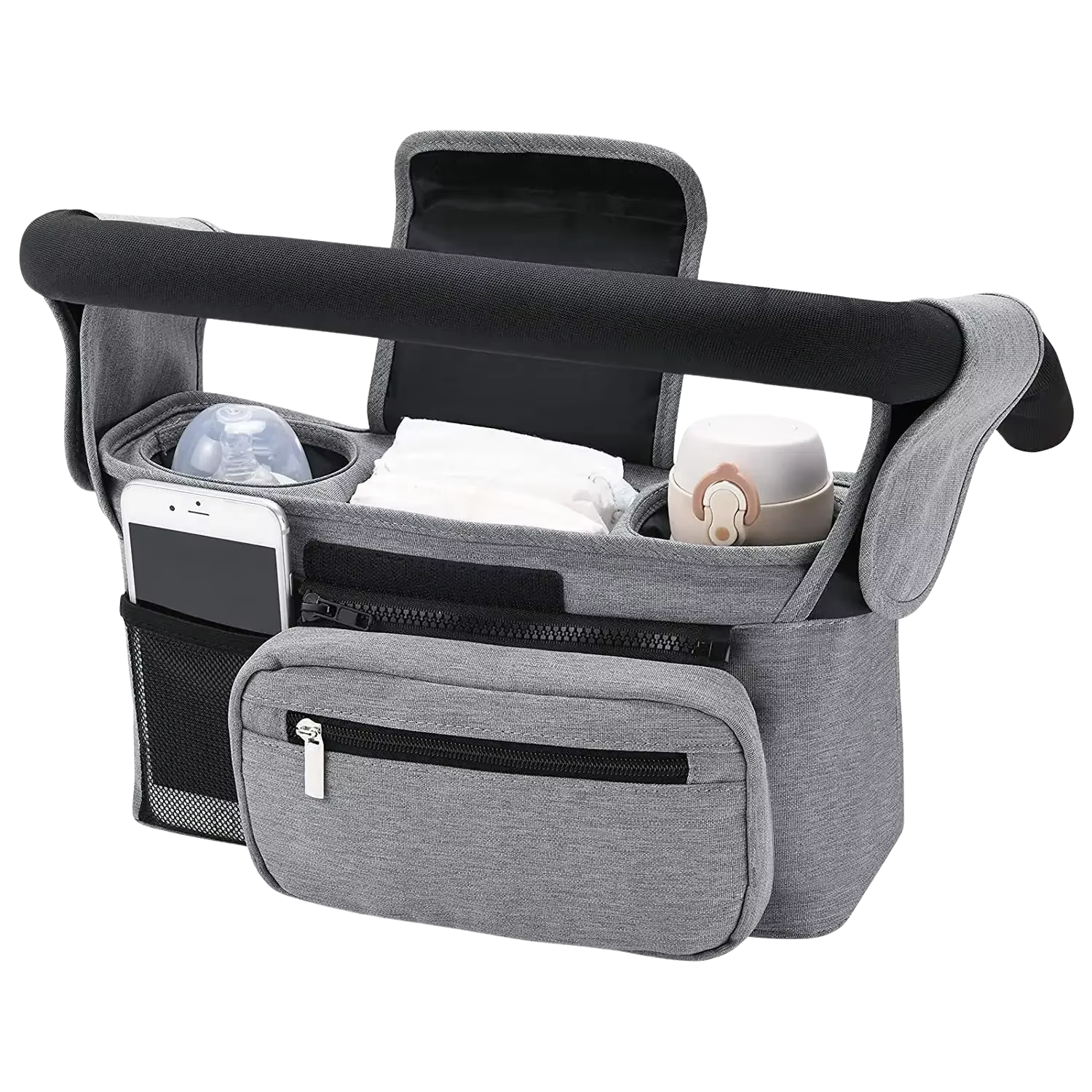 Babynestia large stroller organizer and hanging diaper bag