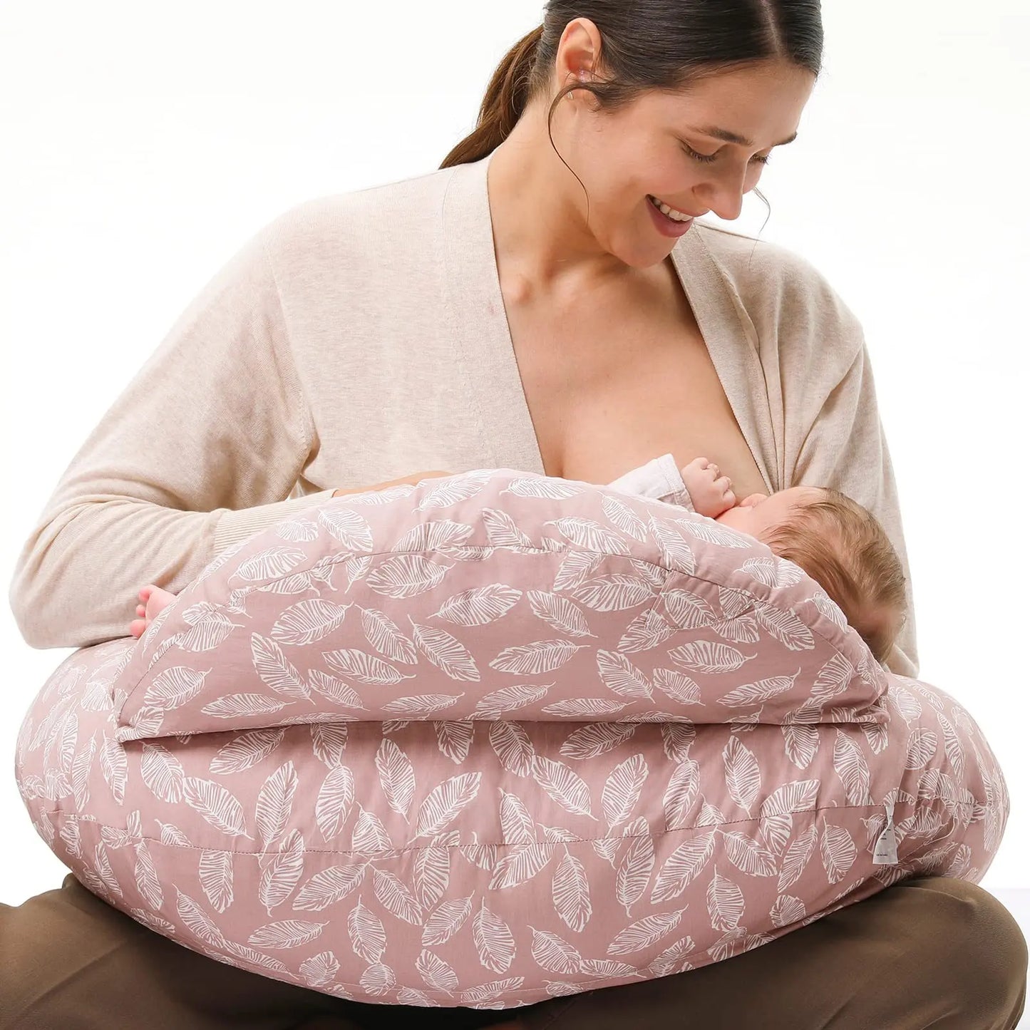 Babynestia hands-free nursing and breastfeeding support pillow