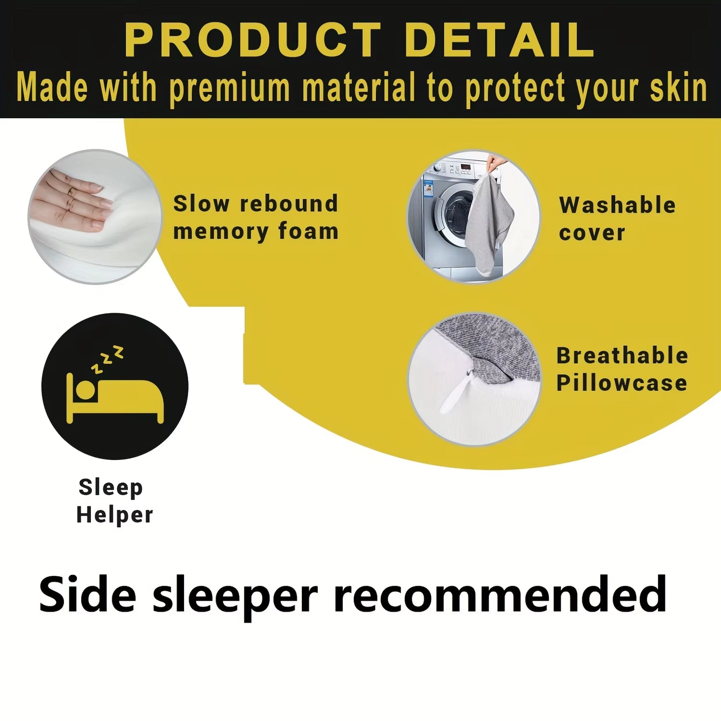 Babynestia memory foam knee pillow for side sleepers