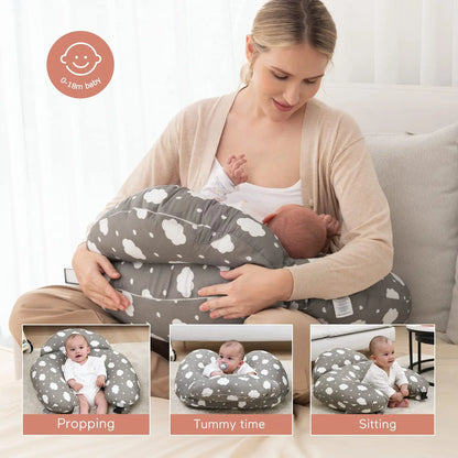 Babynestia hands-free nursing and breastfeeding support pillow