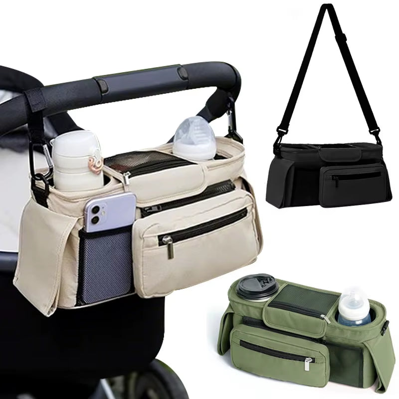 Babynestia large stroller organizer and hanging diaper bag