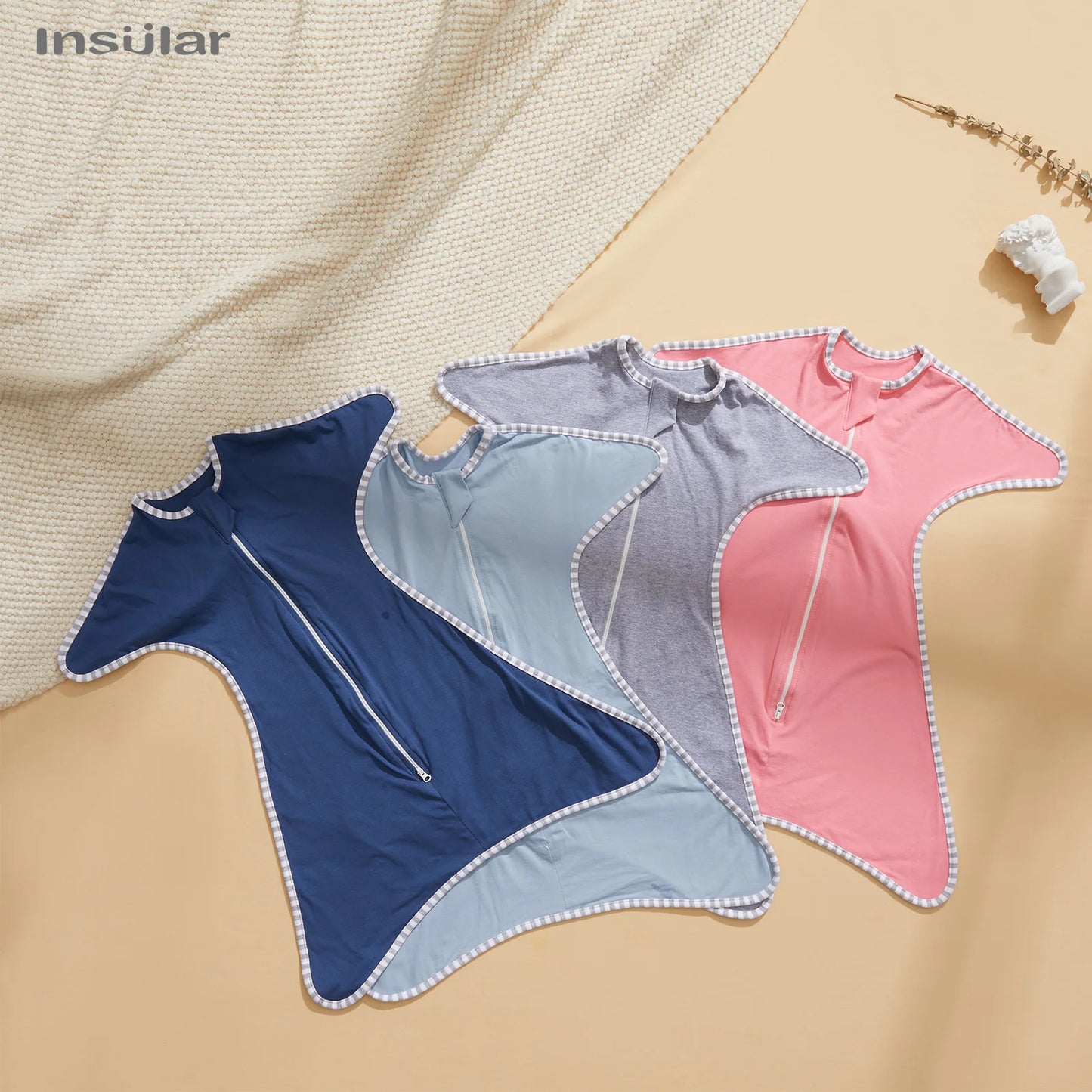 Babynestia anti-startle cotton newborn swaddle blanket