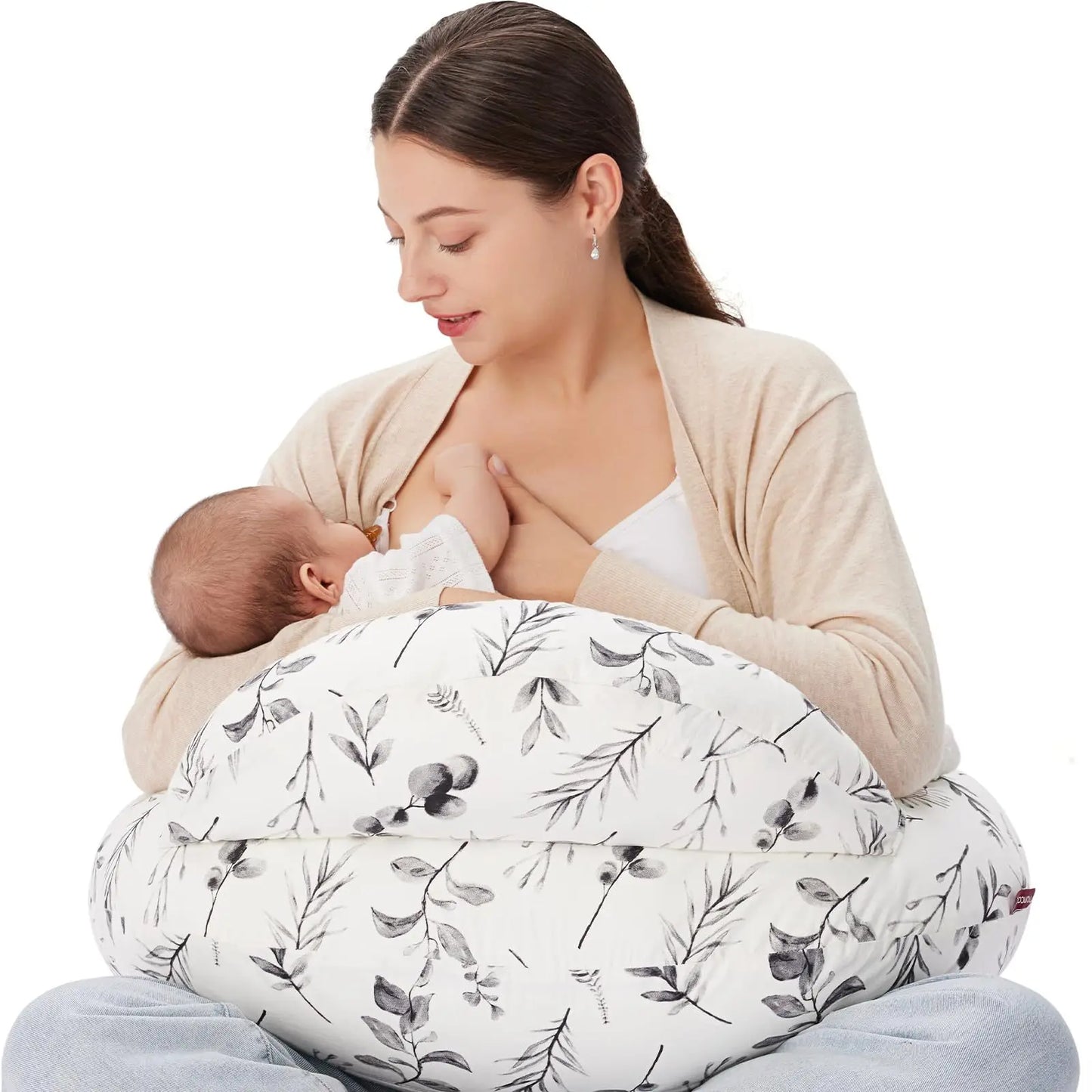 Babynestia hands-free nursing and breastfeeding support pillow