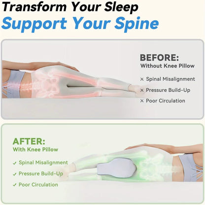 Babynestia memory foam knee pillow for side sleepers