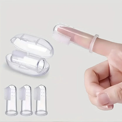 Babynestia soft baby finger toothbrush with case