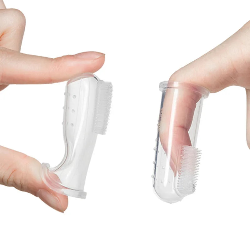 Babynestia soft baby finger toothbrush with case