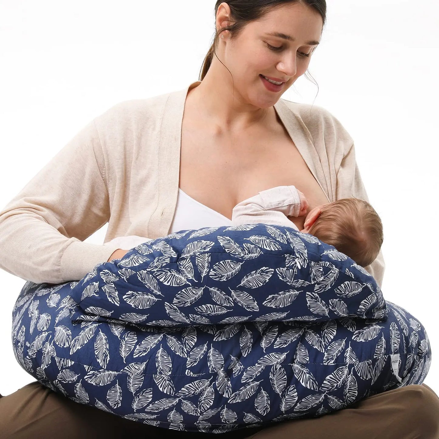 Babynestia hands-free nursing and breastfeeding support pillow