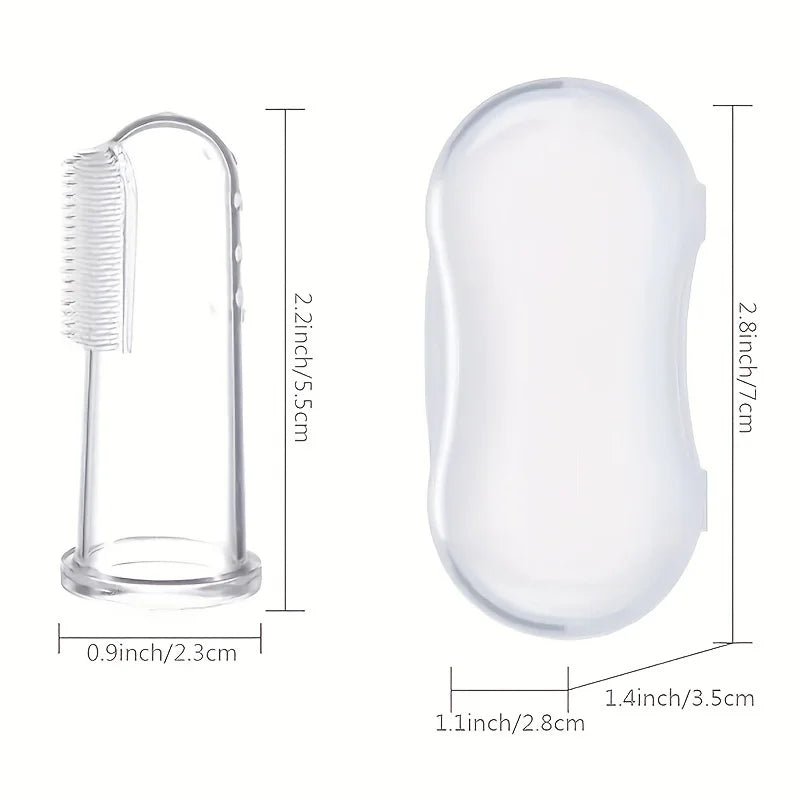 Babynestia soft baby finger toothbrush with case