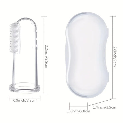 Babynestia soft baby finger toothbrush with case
