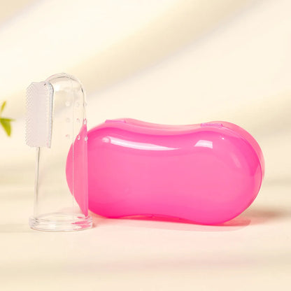 Babynestia soft baby finger toothbrush with case