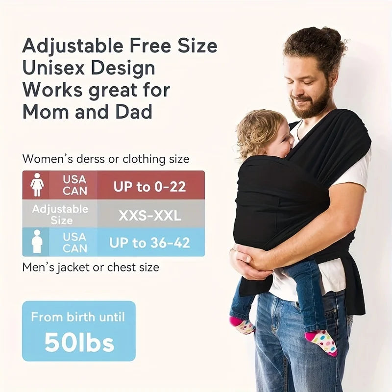 Babynestia stretchy newborn baby wrap carrier