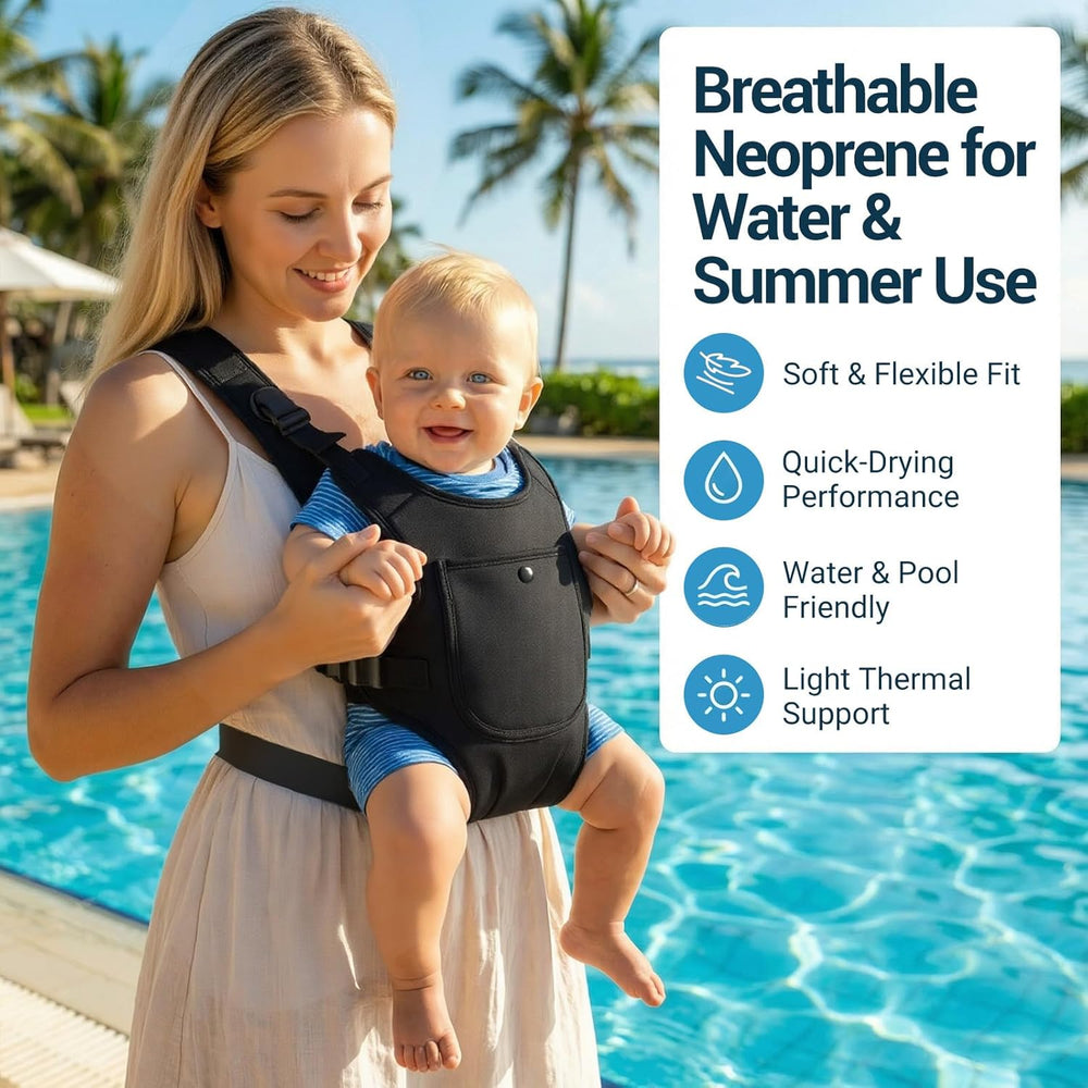 Waterproof Neoprene Baby Carrier for Newborn to Toddler – Ergonomic, Adjustable & Breathable