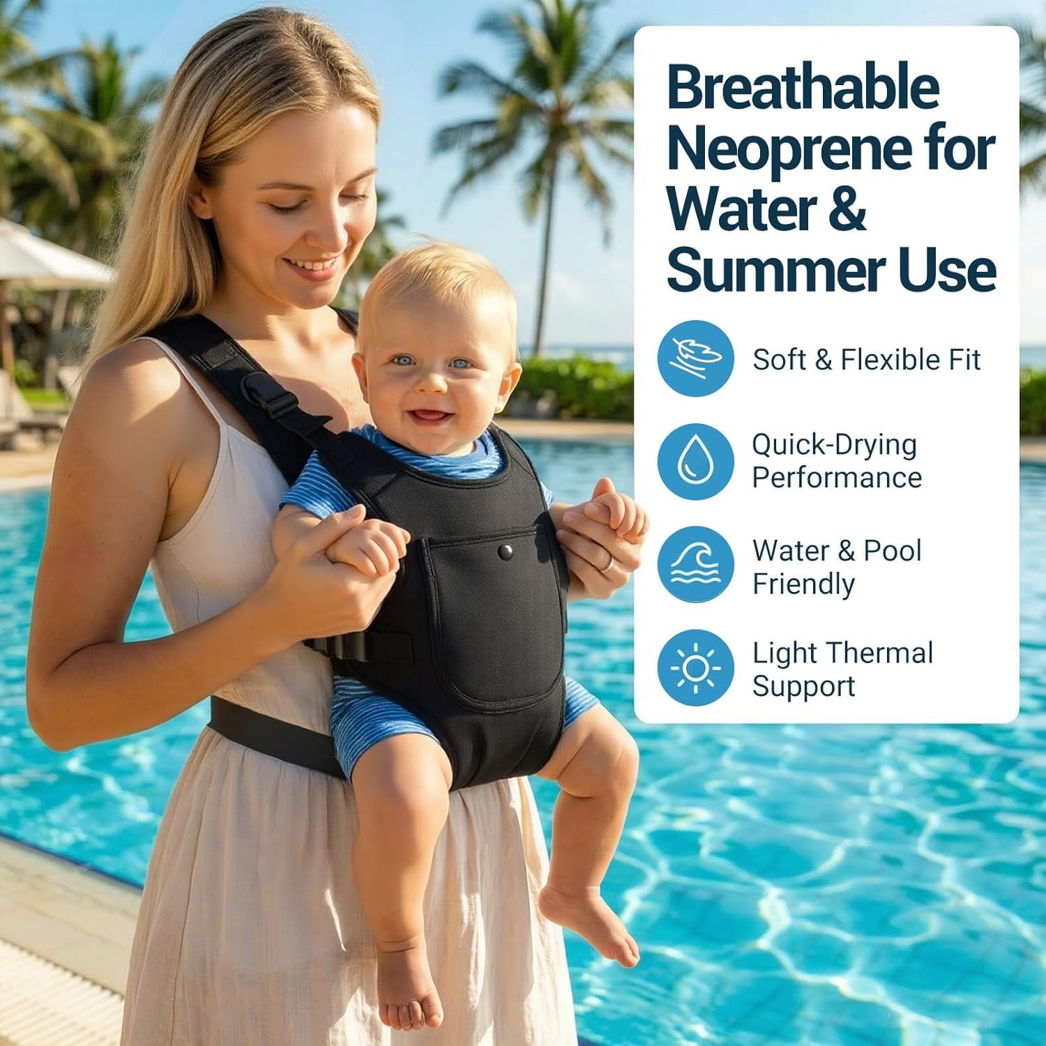 Babynestia waterproof neoprene baby carrier