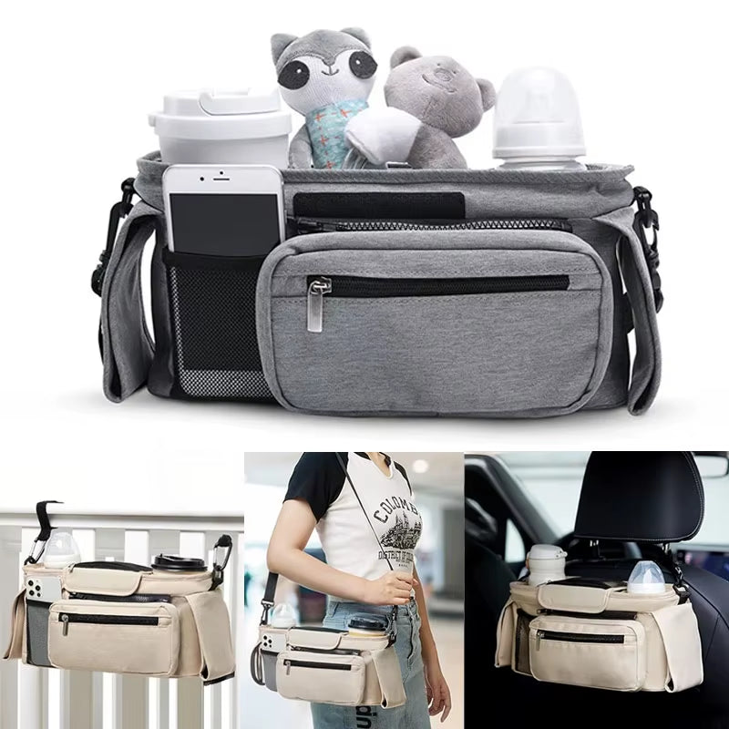 Babynestia large stroller organizer and hanging diaper bag