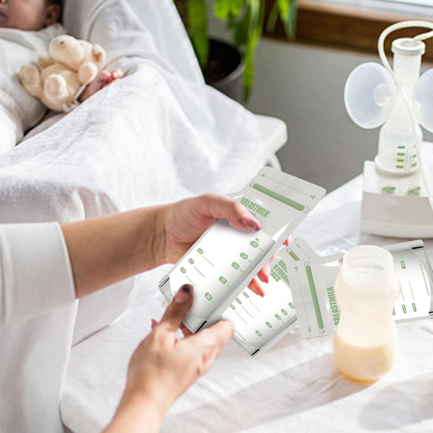 Babynestia leak-proof BPA-free breastmilk storage bags