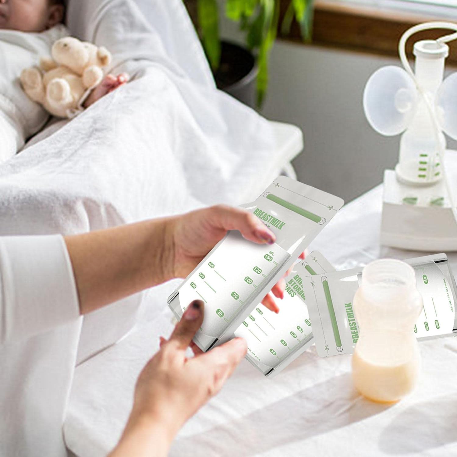 Babynestia leak-proof BPA-free breastmilk storage bags