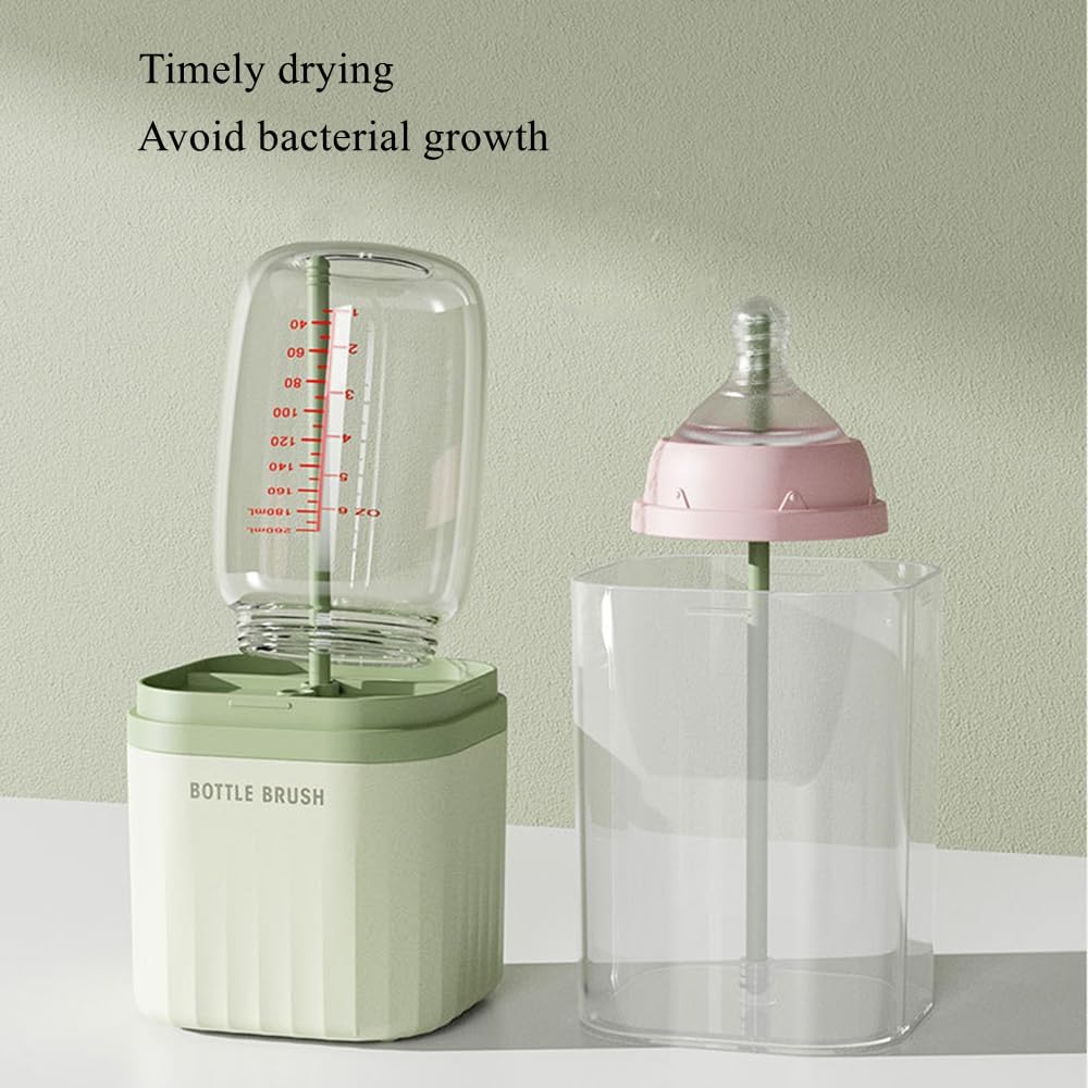 Babynestia silicone baby bottle brush set with drying rack